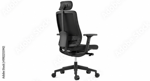 Modern Ergonomic Office Chair with Headrest and Wheels.