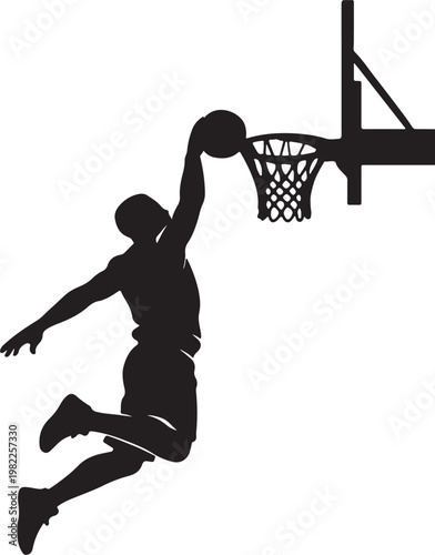 Basketball Sport Player Silhouette Collection