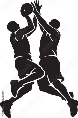 Basketball Sport Player Silhouette Collection