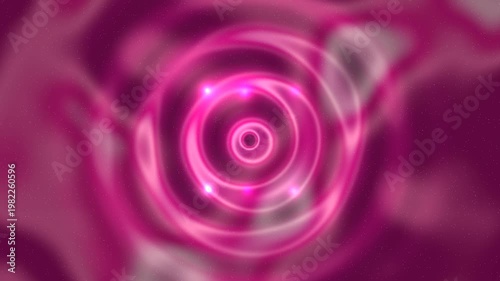 Abstract Glowing Pink Circles Motion Background Animation.