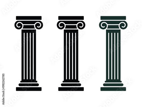 Columns stand as architectural symbols.