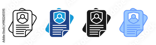 Protected File icon set multiple style collection