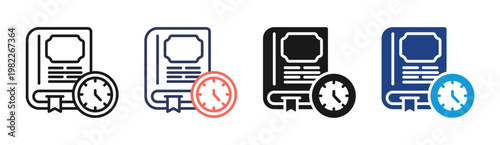 Certificate icon set multiple style collection