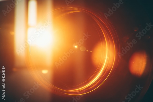 Soft vintage light leak in warm tones