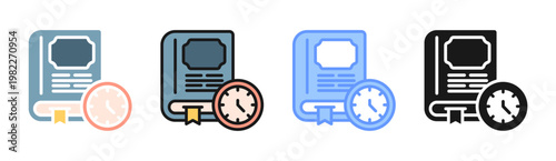 Certificate icon set multiple style collection