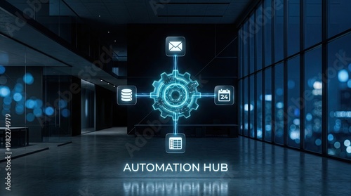 Automated digital hub connecting business processes for enhanced efficiency and workflow optimization