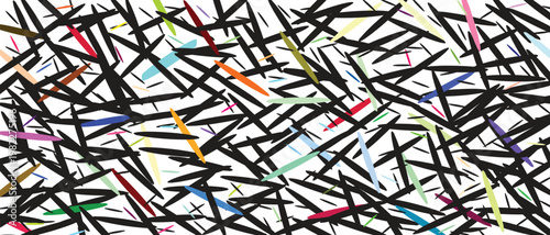 Seamless geometric vector illustration of an abstract colorful background featuring a 3d glass texture of ribbons and lines for a modern business wallpaper design