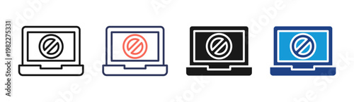 Content Restriction icon set multiple style collection