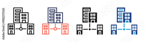Publishing Network icon set multiple style collection
