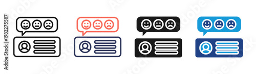 User Feedback icon set multiple style collection