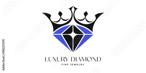 Luxury diamond fine jewelry elegant logo design with jewellery branding boutique precious gemstone accessories business corporate identity minimalist expensive collection engagement