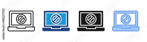 Content Restriction icon set multiple style collection