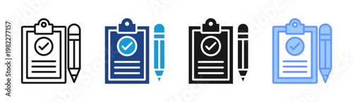 Editorial Approval icon set multiple style collection