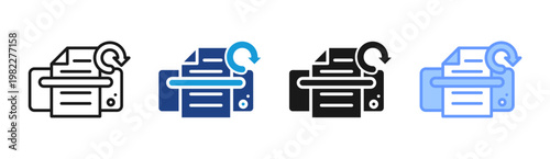 Content Refresh icon set multiple style collection