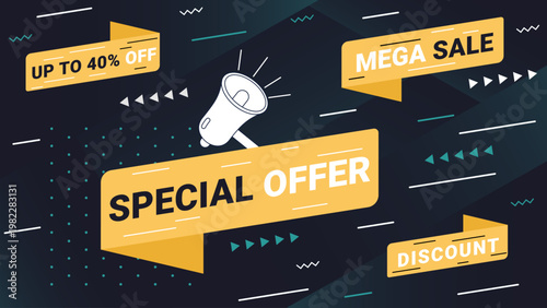 sale banner colorful modern design