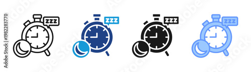 Sleep Quality icon set multiple style collection
