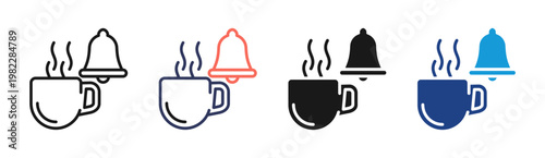Break Reminder icon set multiple style collection