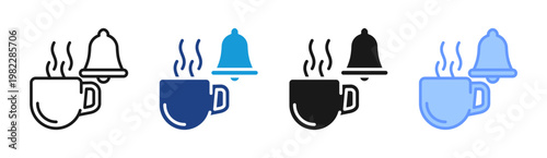 Break Reminder icon set multiple style collection
