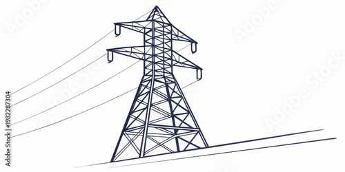 High voltage transmission tower with power lines in landscape transmission electricity infrastructure electrical distribution engineering industrial structures landscape