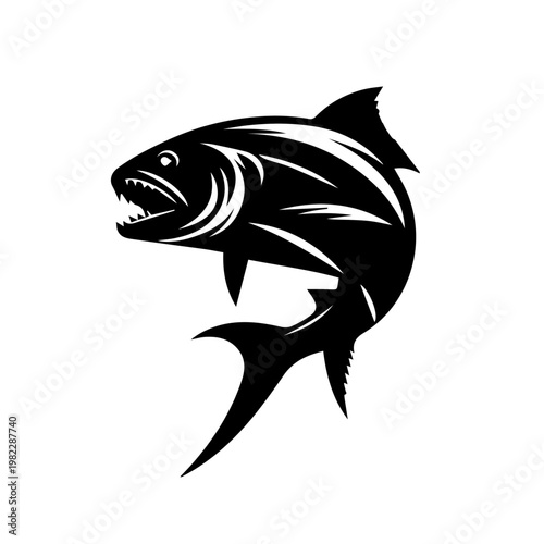piranha fish vector illustration