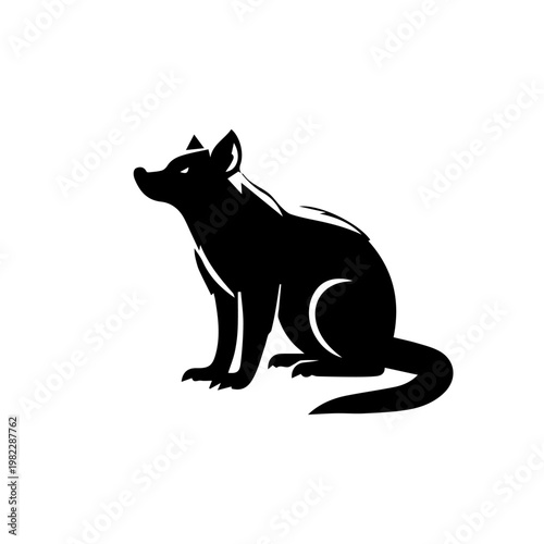 black Tasmanian Devil silhouettes
