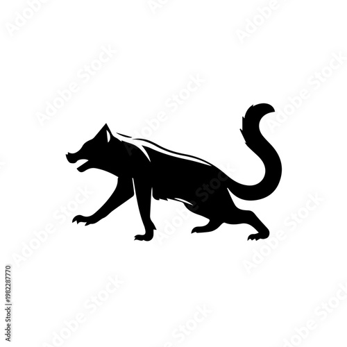 black Tasmanian Devil silhouettes