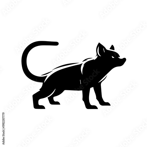 black Tasmanian Devil silhouettes