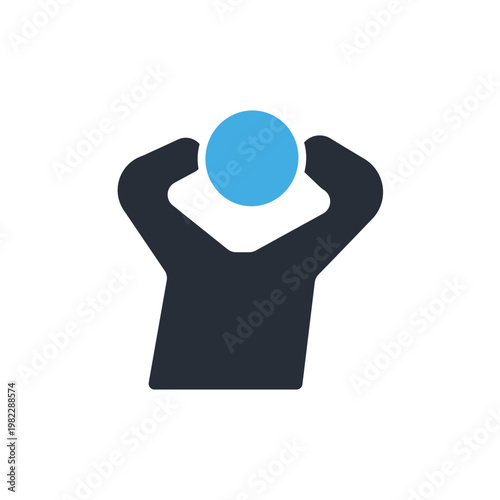 anxiety icons minimalist flat style design, anxiety Vector illustration on white background