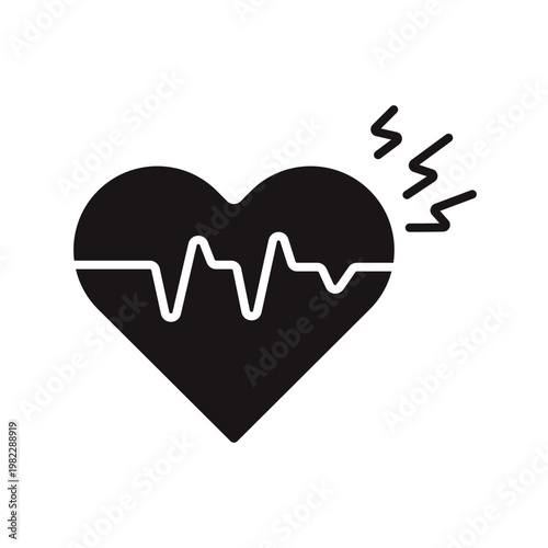 heartbeat icons minimalist flat style design, heartbeat Vector illustration on white background