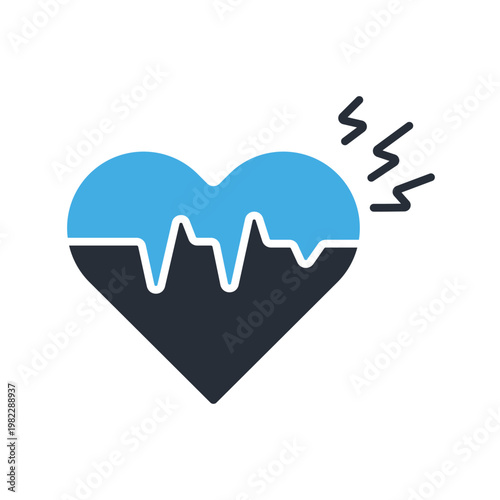 heartbeat icons minimalist flat style design, heartbeat Vector illustration on white background