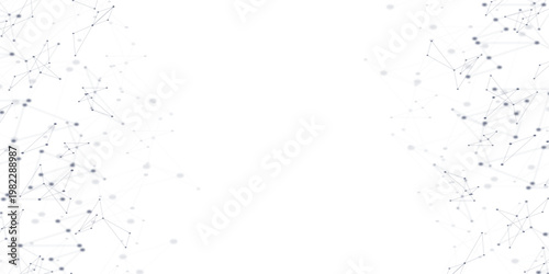 A white background with an abstract pattern of interconnected lines