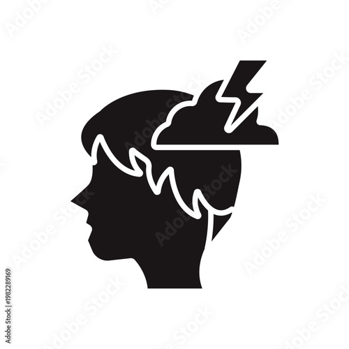 stress icons minimalist flat style design, stress Vector illustration on white background