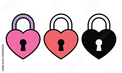 Padlocks appear in three distinct styles.