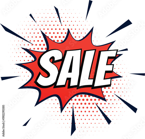 yellow and red comic sale background for price reduction