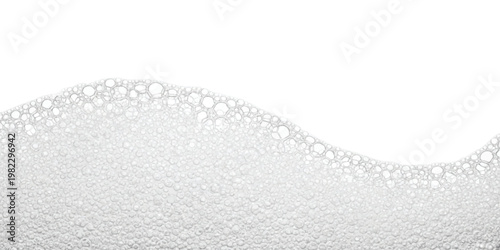 Abstract soap bubble foam texture wave isolated on white background vector illustration