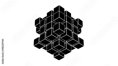 Gray silhouette of a large construction crane