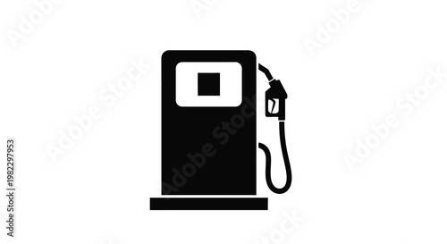 A simple black and white illustration of a gas pump commonly seen at fuel stations