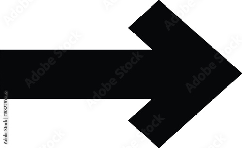 Bold black arrow points to the right, indicating direction or a next step on a clean white.
