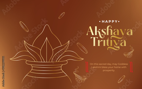 Happy Akshaya Tritiya Festival Vector Banner Design Template with Jewellery Illustration