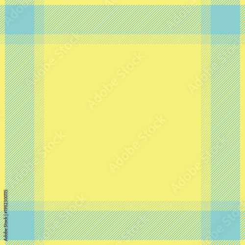 Surface pattern textile vector, japan texture check plaid. Finish fabric tartan seamless background in yellow and teal colors.