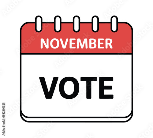 Calendar shows the election date today.