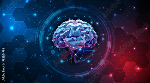 Wallpaper Mural Artificial neural network or artificial intelligence brain. Digital brain science for future learning. modern technology innovation concept background Torontodigital.ca