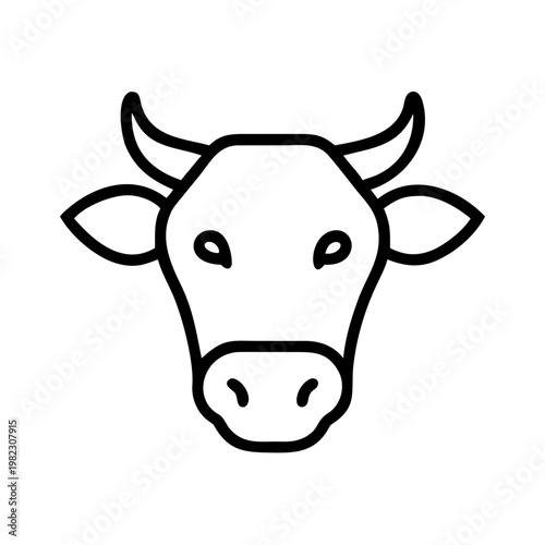 funny cow vector illustration