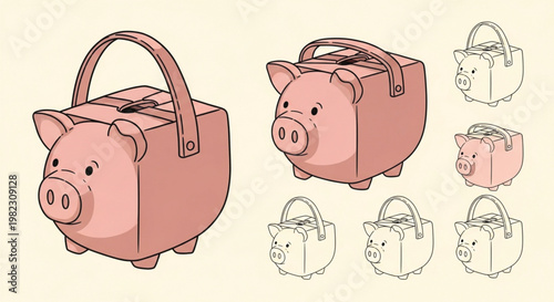 piggy bank with money