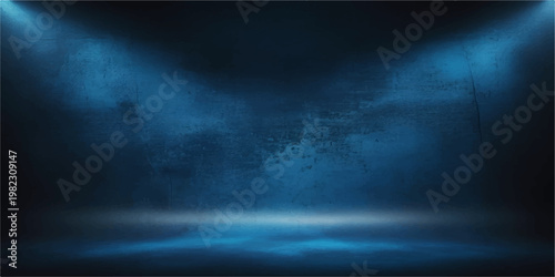 A dark blue background with a spotlight illuminates a stormy night cloudscape featuring deep ocean textures and fog