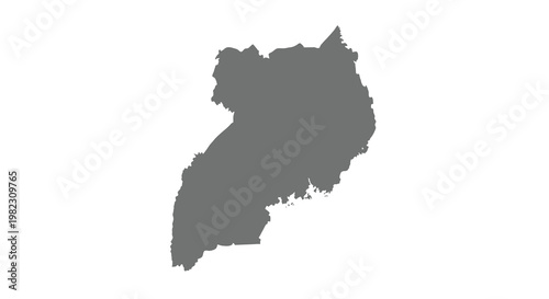 A stark solid black silhouette depicting the geographic outline of northern ireland high quality professional detailed