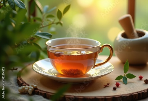 Rose Hip Tea Honey Sweetener Calm Meditation Retreat Relaxing Herbal Experience Wellness