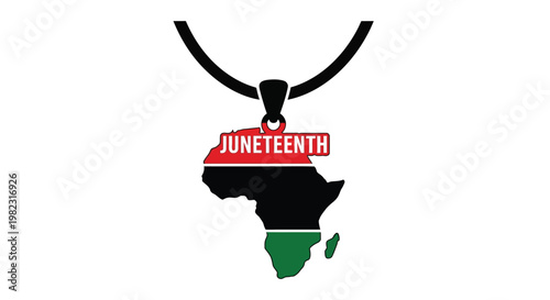 Juneteenth celebration featuring an african continent map silhouette