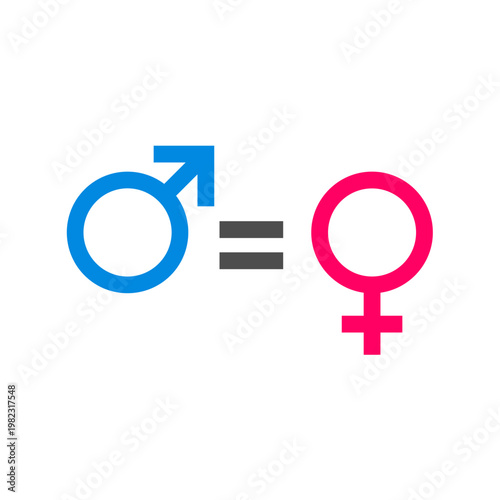Gender equity icon isolated on white background