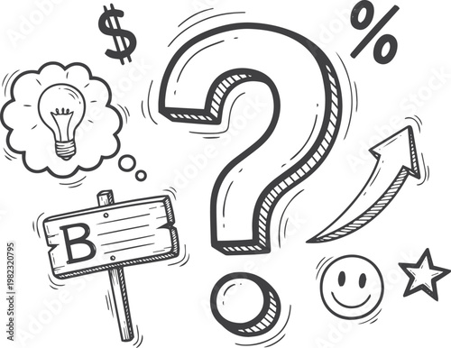 Creative Problem Solving and Questioning Doodle Art